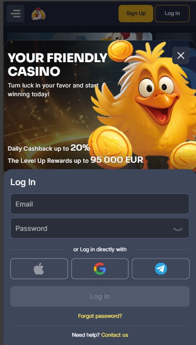 Mobiele sportinterface voorbeeld bij KokoBet